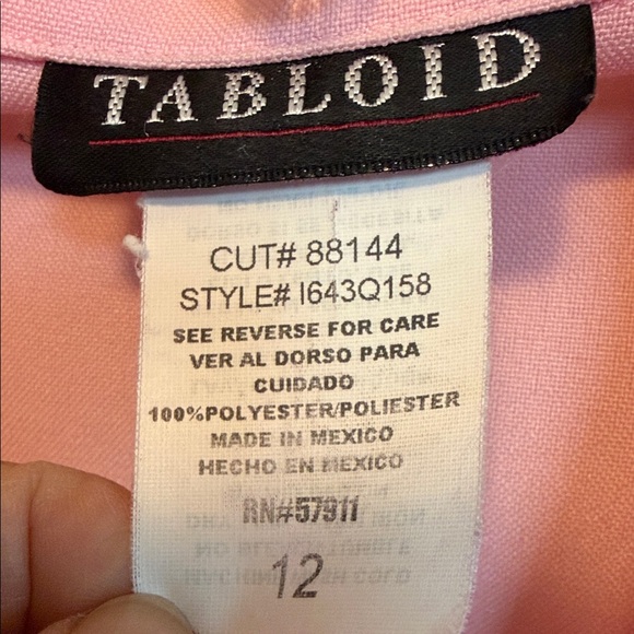 Tabloid Pink Blazer Skirt Set- Soft Bubblegum Pink - Picture 2 of 4